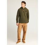 Funky Buddha Ανδρική Ζακέτα Φούτερ Με Κουκούλα (FBM012-061-06-DUSTY-OLIVE)