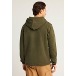 Funky Buddha Ανδρική Ζακέτα Φούτερ Με Κουκούλα (FBM012-061-06-DUSTY-OLIVE)
