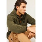 Funky Buddha Ανδρική Ζακέτα Φούτερ Με Κουκούλα (FBM012-061-06-DUSTY-OLIVE)