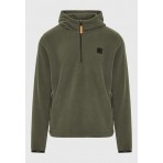 Funky Buddha Ανδρική Ζακέτα Φούτερ Με Κουκούλα (FBM012-061-06-DUSTY-OLIVE)