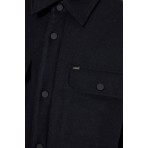 Funky Buddha Ανδρικό Μπουφάν Με Γιακά Μπλε Σκούρο