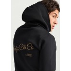 Funky Buddha Ανδρικό Φούτερ με Κουκούλα Μαύρο