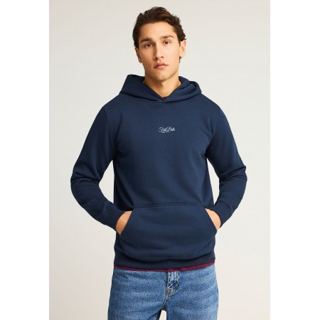 Funky Buddha Ανδρικό Φούτερ με Κουκούλα Μπλε Σκούρο