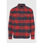 Funky Buddha Ανδρικό Πουκάμισο Καρό (FBM012-063-05-BRICK)