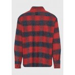 Funky Buddha Ανδρικό Πουκάμισο Καρό (FBM012-063-05-BRICK)