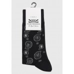 Funky Buddha Ανδρικές Ψηλές Κάλτσες Μαύρες, Γκρι 1 Ζευγάρι