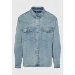 Funky Buddha Ανδρικό Τζην Πουκάμισο (FBM012-065-05-LT-BLUE)