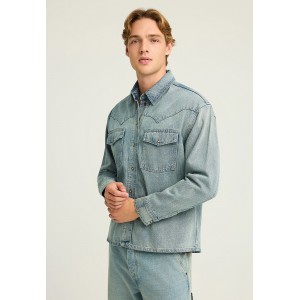 Funky Buddha Ανδρικό Τζην Πουκάμισο (FBM012-065-05-LT-BLUE)