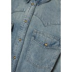Funky Buddha Ανδρικό Τζην Πουκάμισο (FBM012-065-05-LT-BLUE)