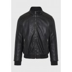 Funky Buddha Biker Μπουφάν Μαύρο