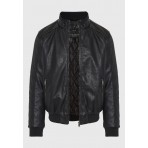 Funky Buddha Biker Μπουφάν Μαύρο