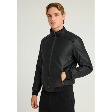 Funky Buddha Biker Μπουφάν Μαύρο