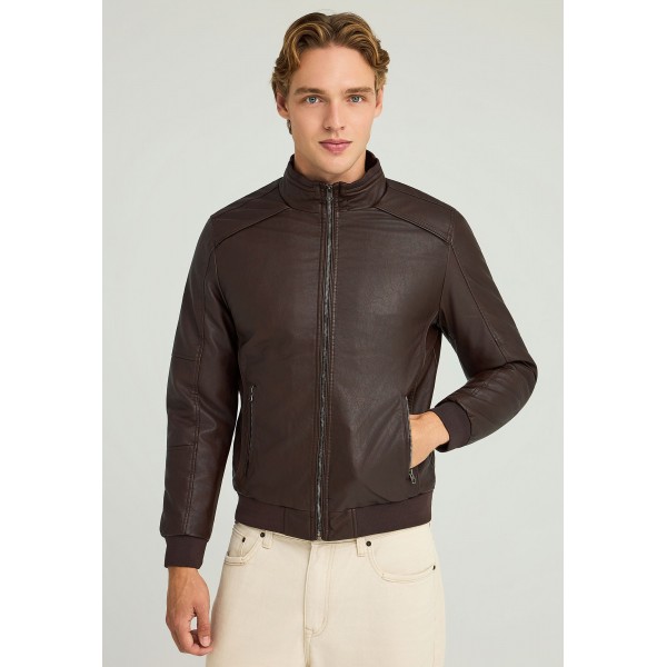 Funky Buddha Ανδρικό Τζάκετ Casual (FBM012-068-01-BROWN)