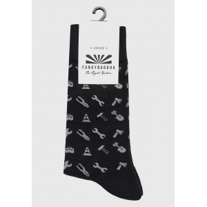 Funky Buddha Κάλτσες Ψηλές 1 Ζευγάρι (FBM012-068-10-BLACK)