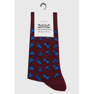 Funky Buddha Κάλτσες Ψηλές 1 Ζευγάρι (FBM012-068-10-MERLOT)