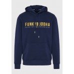 Funky Buddha Ανδρικό Φούτερ Με Κουκούλα (FBM012-072-06-NAVY)