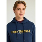 Funky Buddha Ανδρικό Φούτερ Με Κουκούλα (FBM012-072-06-NAVY)