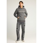 Funky Buddha Ανδρικό Φούτερ με Κουκούλα Γκρι