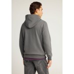 Funky Buddha Ανδρικό Φούτερ με Κουκούλα Γκρι