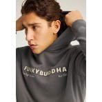 Funky Buddha Ανδρικό Φούτερ με Κουκούλα Γκρι