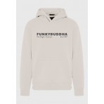 Funky Buddha Ανδρικό Φούτερ Με Κουκούλα (FBM012-074-06-OFF-WHITE)