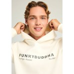 Funky Buddha Ανδρικό Φούτερ Με Κουκούλα (FBM012-074-06-OFF-WHITE)