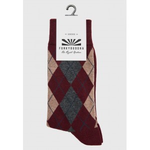 Funky Buddha Kάλτσες Ψηλές 1 Ζευγάρι (FBM012-074-10-WINE-RED)