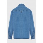 Funky Buddha Ανδρικό Μακρυμάνικο Πουκάμισο Denim