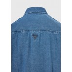 Funky Buddha Ανδρικό Μακρυμάνικο Πουκάμισο Denim