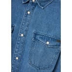 Funky Buddha Ανδρικό Μακρυμάνικο Πουκάμισο Denim