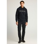 Funky Buddha Ανδρικό Φούτερ με Κουκούλα Μαύρο