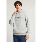 Funky Buddha Ανδρικό Φούτερ με Κουκούλα Γκρι