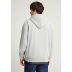 Funky Buddha Ανδρικό Φούτερ με Κουκούλα Γκρι