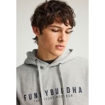 Funky Buddha Ανδρικό Φούτερ με Κουκούλα Γκρι
