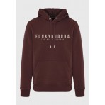 Funky Buddha Ανδρικό Φούτερ Με Κουκούλα (FBM012-075-06-HENNA-BROWN)