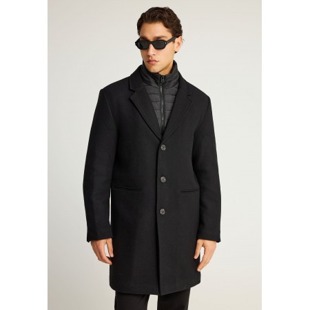 Funky Buddha Ανδρικό Παλτό Μαύρο