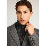 Funky Buddha Ανδρικό Παλτό Γκρι Σκούρο