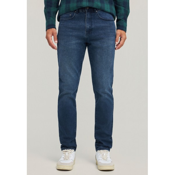 Funky Buddha Tapered Fit Loose Παντελόνι Τζιν Ανδρικό (FBM012-076-02-BLUE-BLACK)