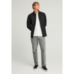 Funky Buddha Ανδρικό Μακρυμάνικο Πουκάμισο Τζιν Μαύρο