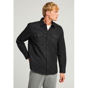 Funky Buddha Ανδρικό Πουκάμισο Denim (FBM012-076-05-BLACK)