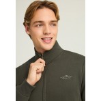 Funky Buddha Ανδρική Ζακέτα Χακί