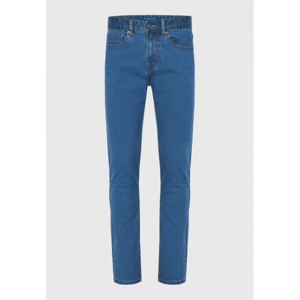 Funky Buddha Ανδρικό Τζιν Παντελόνι Slim Fit (FBM012-077-02-MD-BLUE)