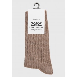 Funky Buddha Κάλτσες Ψηλές 1 Ζευγάρι (FBM012-089-10-CLOUD-CREAM)