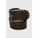 Funky Buddha Ανδρική Casual Ζώνη Καφέ