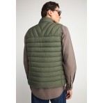 Funky Buddha Ανδρικό Αμάνικο Μπουφάν Χακί