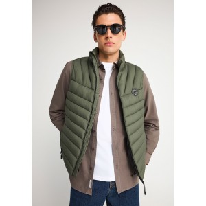 Funky Buddha Quilted Μπουφάν Αμάνικο Ανδρικό (FBM013-001-01-DEEP-FOREST)