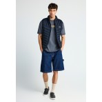 Funky Buddha Ανδρικό Αμάνικο Μπουφάν Μπλε Σκούρο