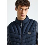 Funky Buddha Ανδρικό Αμάνικο Μπουφάν Μπλε Σκούρο