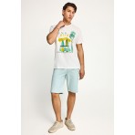 Funky Buddha Ανδρική Βερμούδα Chino (FBM013-001-03-CLOUD-BLUE)