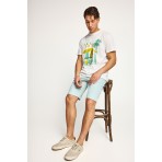 Funky Buddha Ανδρική Βερμούδα Chino (FBM013-001-03-CLOUD-BLUE)